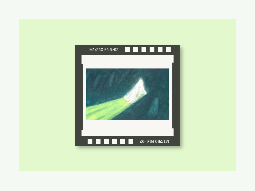 Reversal film Keychain -  Becoming Light